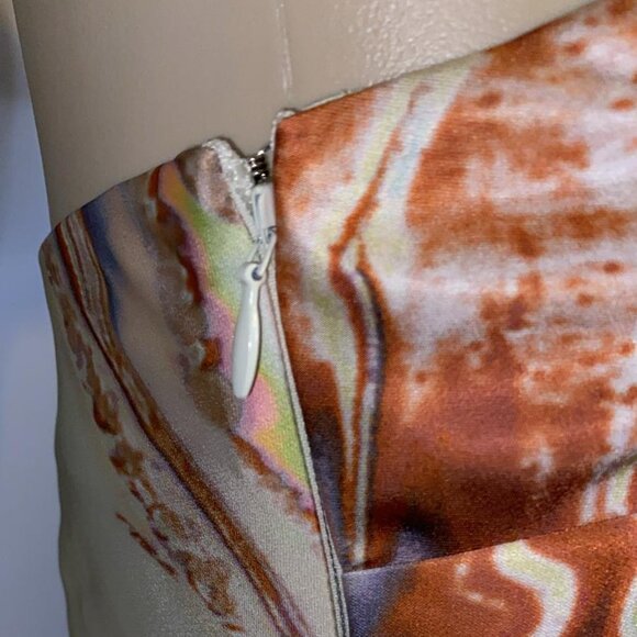 JONATHAN SIMKHAI Hansel halter neck ruched print satin dress - Picture 13 of 13